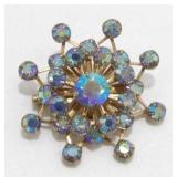 Vintage Aurora Borealis Starburst Brooch -