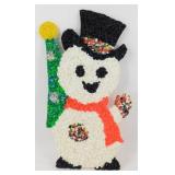 * 18-1/2" Vintage Snowman Plastic Popcorn Dï¿½cor