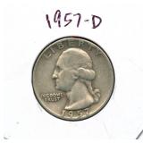 1957-D Washington Silver Quarter