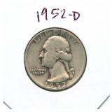 1952-D Washington Silver Quarter