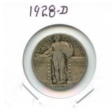 1928-D Standing Liberty Silver Quarter