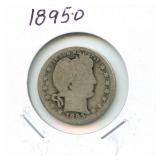1895-O Barber Silver Quarter