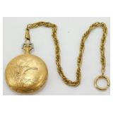 17j Manual Wind Hunting Scene Pocket Watch