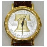 Genuine Franklin Half Dollar Watch - Working