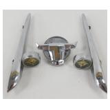 Pair of Falcon Ornaments & Ranchero Emblem