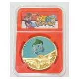 Pokï¿½mon Bulbasaur Commemorative Metal Coin in