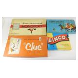 * Group of 4 Vintage Board Games - Monopoly,