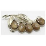 Vintage 1960s Star Company Brown Moonglow Lucite