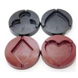 Vintage Playing Card Suits Ashtrays