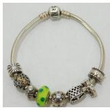 Pandora Sterling Silver Charm Bracelet, 7" Long