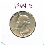 1964-D Washington Silver Quarter
