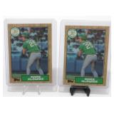 2 High-Grade 1987 Topps Mark McGwire Rookie