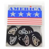 (16) 1" Metal Mack Truck Sticker Back Emblems