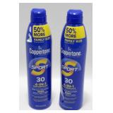 2 New 8.3 Oz Spray Bottles of SPF 30 Coppertone