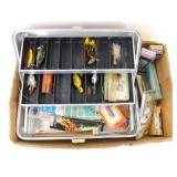Vintage Metal Tackle Box Full of Fishing Tackle