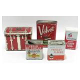 Vintage Tin Lot - Spices, Tobacco and Tea. All
