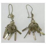 Vintage Silver-Tone Dangle Earrings
