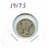 1917-S Mercury Silver Dime