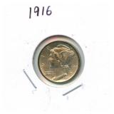 1916 Mercury Silver Dime