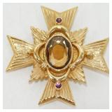 1983 Avon "Allegro" Maltese Cross Brooch and