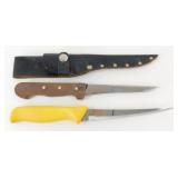 6" Blade Filet Knife with Sheath & a Bony Knife