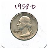 1958-D Washington Silver Quarter