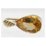 10K Yellow Gold and Topaz Pendant - 1.57 Grams
