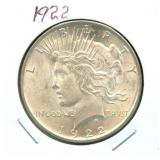 1922 Peace Silver Dollar