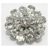 Vintage 1950s Rhinestone Brooch - Classic