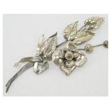 Vintage Sterling Silver Floral Pin/Brooch