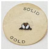 Vintage Solid Gold Small Enameled Pin