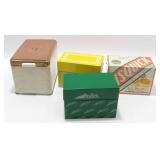 * Vintage Recipe Card Boxes - 4 Total