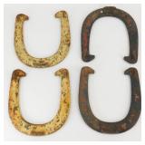 * 4 Antique Ringer Horseshoes