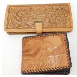 Hand-Tooled Leather Billfolds