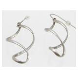 Sterling Silver Pierced Earrings - 3.28 Grams