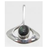 Vintage Sterling Silver and Labradorite Pendant -