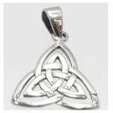 Vintage Sterling Silver Celtic Knot Pendant -