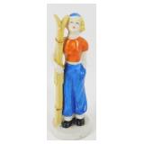 * Vintage Art Deco Stylish Lady with Skis