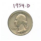 1954-D Washington Silver Quarter