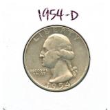 1954-D Washington Silver Quarter