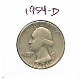 1954-D Washington Silver Quarter