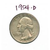 1954-D Washington Silver Quarter