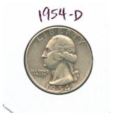 1954-D Washington Silver Quarter
