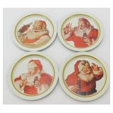 4 Vintage Metal Coca-Cola Coasters