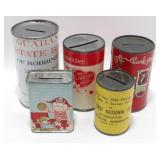 5 Vintage Minnesota Bank Coin Banks - From