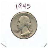 1945 Washington Silver Quarter
