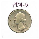 1954-D Washington Silver Quarter