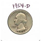 1954-D Washington Silver Quarter