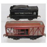 (2) Marx Train Cars No.59 Union Pacific Tin Litho