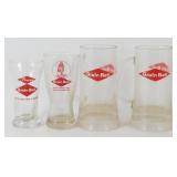 * 4 Vintage Grain Belt Beer Glasses